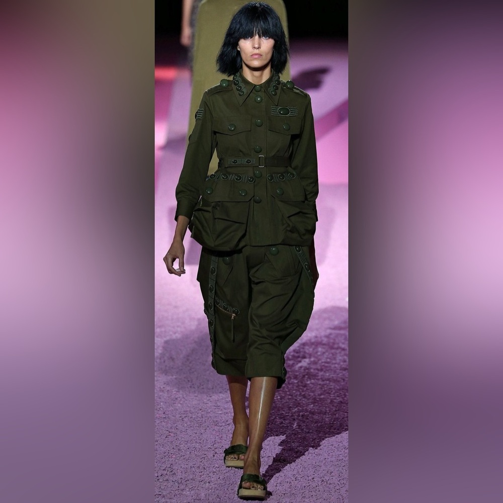 Marc Jacobs Runway Spring 2015 Cotton Bermuda Crop Pants size 8 - Picture 2 of 16